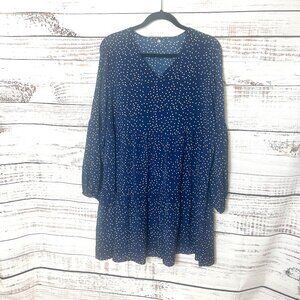 Women's long sleeve V neck tunic dress size XL